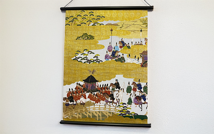 平安絵巻タペストリー京都友禅和紙工房寿工芸様製作
